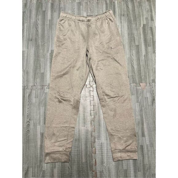 Nike Therma Training Gray Pants Mens Size S Swoosh Logo Straight Sweatpants - Picture 2 of 7